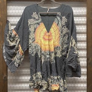 Free People Sunset Dreams Ruffle Top